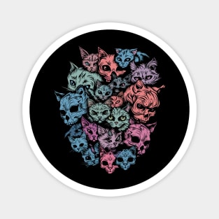 Cat Skull Themes Magnet